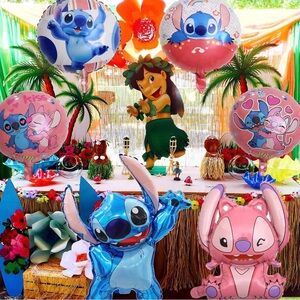 NEW STITCH BIRTHDAY PARTY FOIL BALLOONS - 6